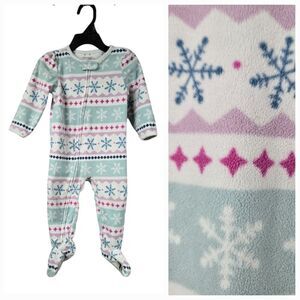 Carter's Baby Girl 12M Sleep & Play Fair Isle Print Footie One-Piece Pajama PJs